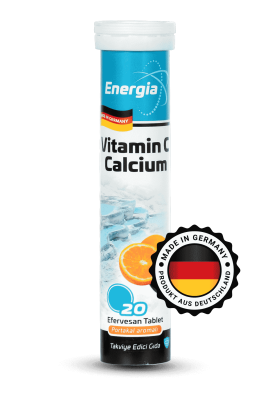 Energia® Kalsiyum & Vitamin C (1000 Mg) 20 Efervesan Tablet Takviye Edici Gıda