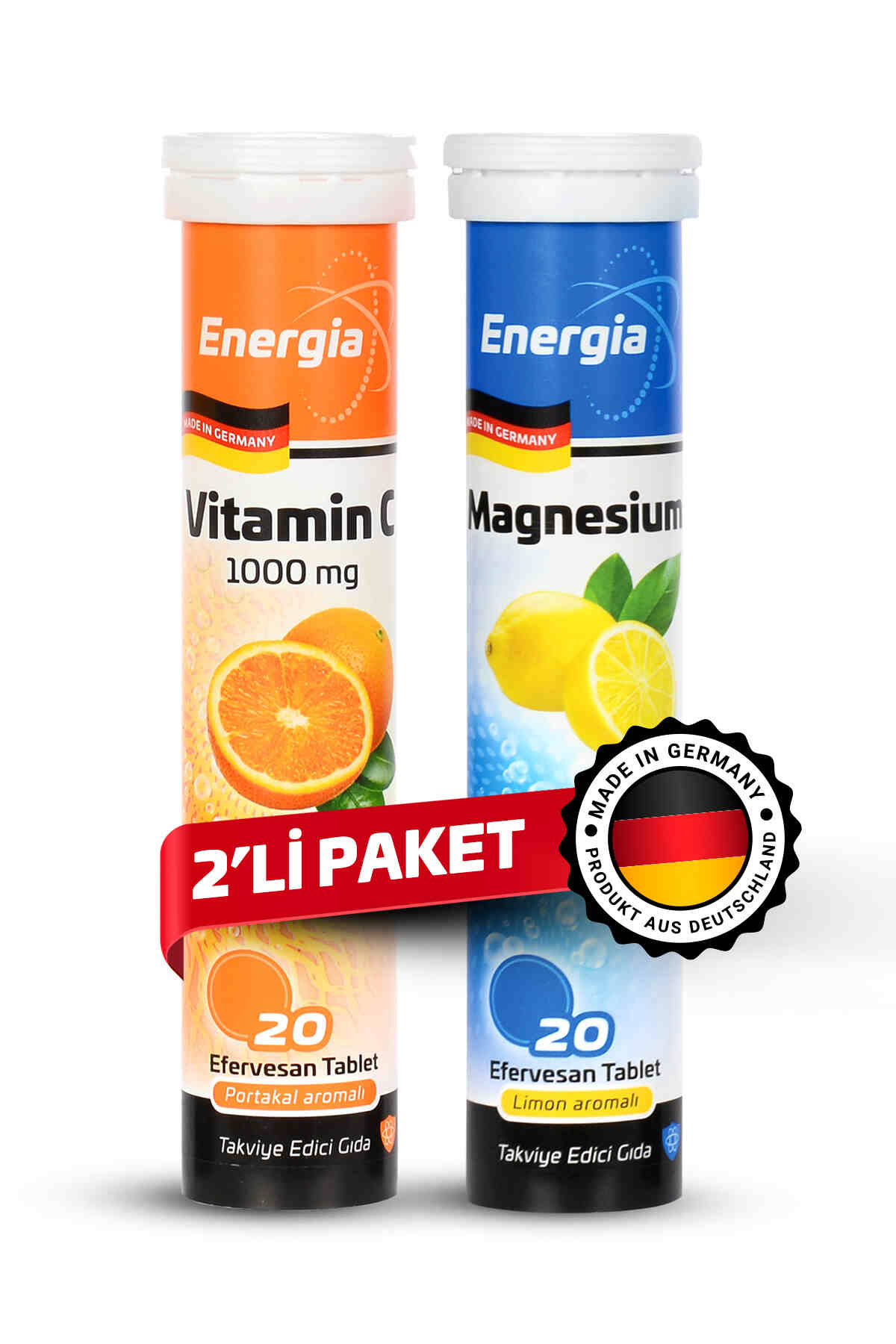 Energia® Vitamin C + Magnesium Efervesan Tablet Takviye Edici Gıda
