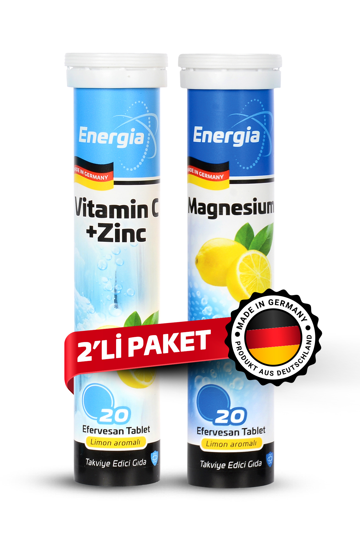 Energia® Vitamin C ve Çinko + Magnesium Efervesan Tablet Takviye Edici